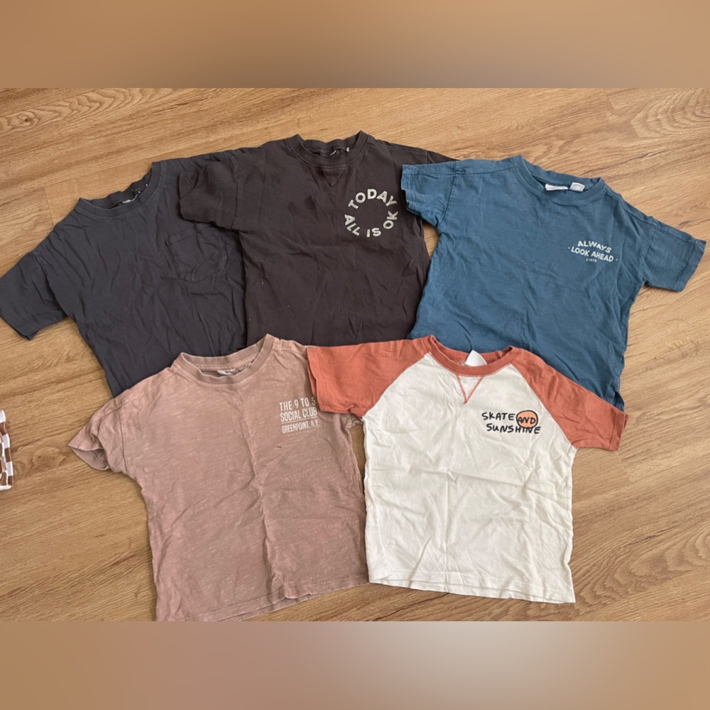 Set of 5 Zara boy toddler shirts 18-24 months